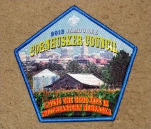 Cornhusker Council 2013 NJ 6" Back Patch - Living the Good Life in SE Nebraska - Imagen 1 de 1