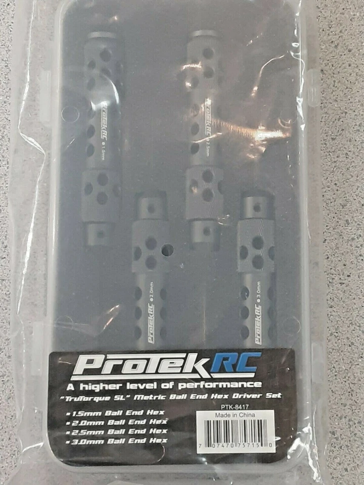 ProTek RC "TruTorque SL" Metric Ball End Hex Driver Set (4) Brand New!! - Image 1 of 1