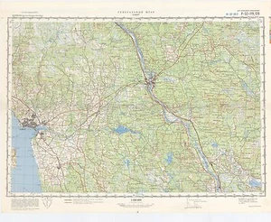 Mapas topográficos militares soviéticos rusos - HAMAR (Noruega) 1:100 000, edición 1976 - Imagen 1 de 4