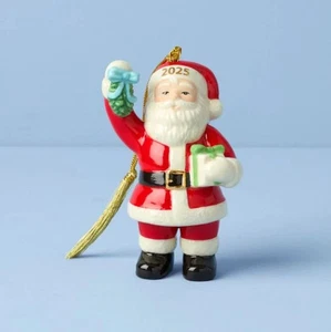 Lenox ceramic 2025 "Santa with Mistletoe" Ornament, Factory New in Box - Picture 1 of 2