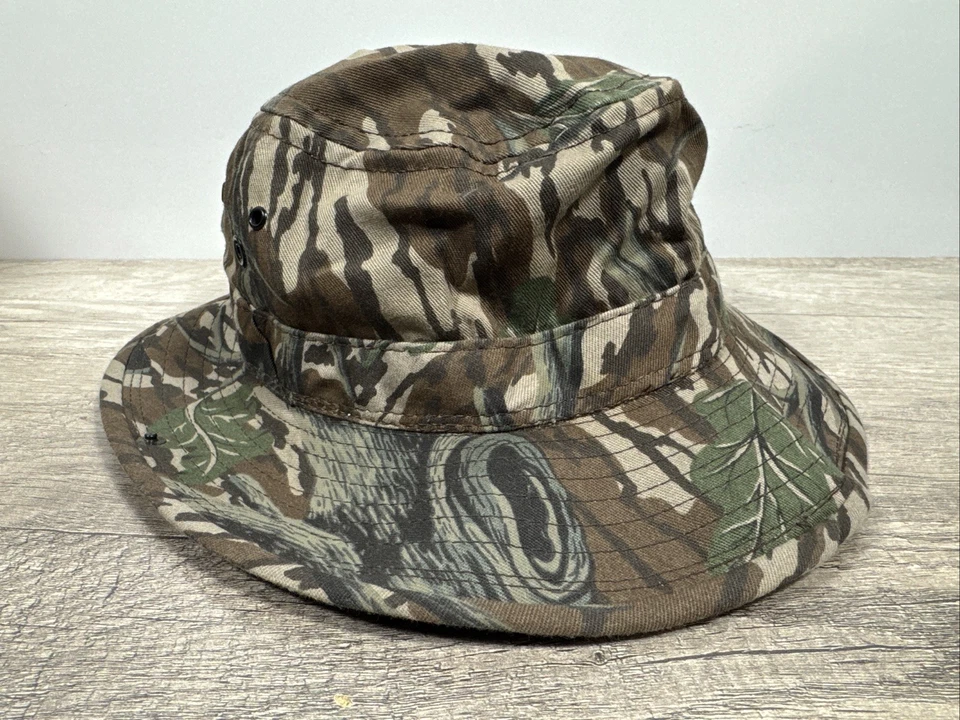 Vintage Mossy Oak Camo Boonie Bucket Hat Made in USA Size Large - Image 1 of 4