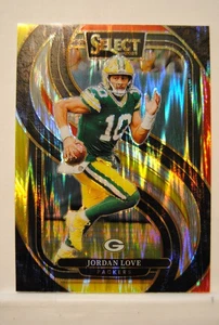 Amortiguador Prizim Panini Select Jordan Love #175 rojo/amarillo 2024 - Imagen 1 de 2