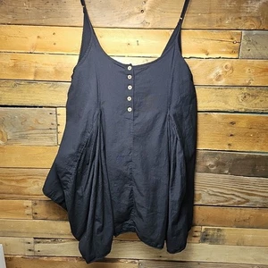 Neu ohne Etikett Free People Pick Me Up Baumwoll-Minikleid schwarz M - Bild 1 von 14