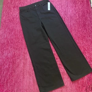 Joe’s Jeans The Mia High Rise Wide Leg Jeans Black Size 34 - Picture 1 of 10