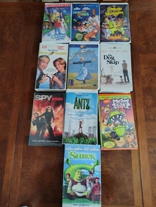 VHS Lot Of 10 . W/B, DreamWorks, Nick, - Picture 1 of 8