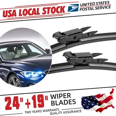 NEW Windshield Wiper Blades 24"/19" DIRECT-CONNECT For Audi A3 Quattro 2006-2013 - Image 1 of 4