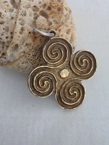 Vintage 1975 Zolotas Sterling Silver 950 Pendant Greek Antiquity Theme Vortex. - Picture 1 of 6