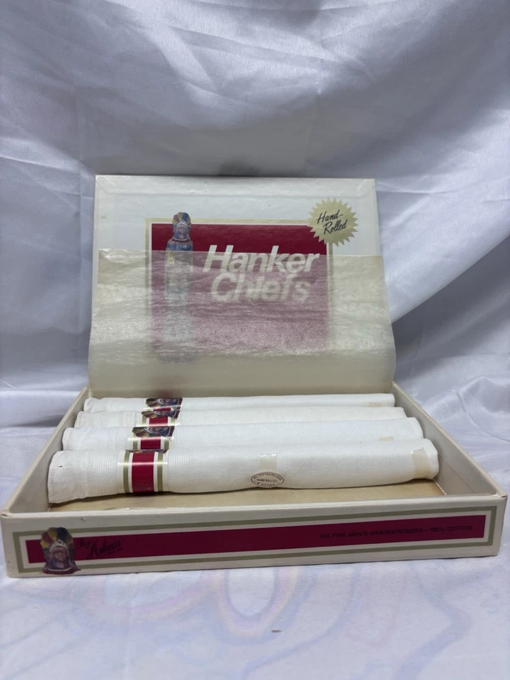 4-手工卷Hankies Ashear Bros优雅复古男式口袋方形开箱 — 第 1/4 张图片