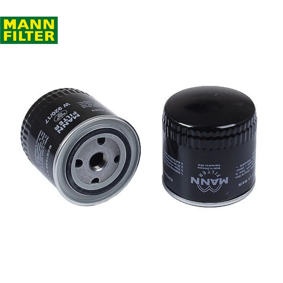 Oil Filter MANN-FILTER W920/17 (2-Pack) for VW/Audi/Peugeot/Ford - Image 1 of 1