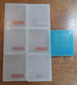 Original Nintendo Videospiel Clear & Blue Hard Clamshell Case Lot of (7) Cases - Bild 1 von 10