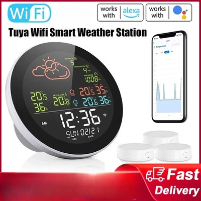 Weather Station Table Clock Outdoor Indoor Temperature Tester Weather Forecast - Image 1 of 4
