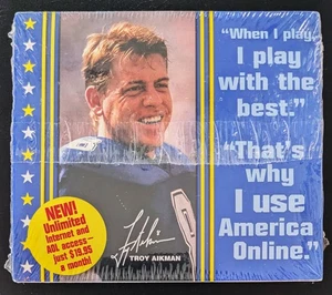 RARE America Online Collectible V3.0 Floppy Disk Vintage AOL - TROY AIKMAN 1996! - Picture 1 of 3