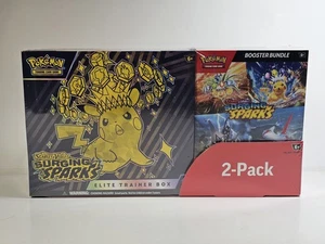 Pokemon Surging Sparks ETB & Booster Bundle Costco 2-Pack. Factory Sealed - Picture 1 of 6