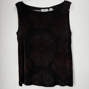 Vintage Stretch Womens Top Y2K 90s Velvet Burnout Whimsigoth Fairy Grunge Chicos - Picture 1 of 9