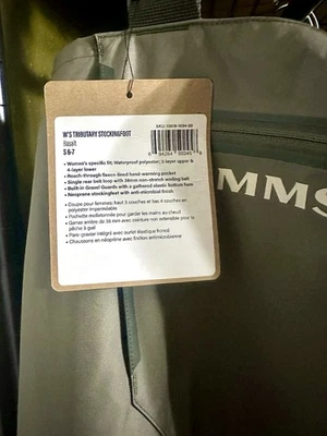 Simms Women's Tributary Stockingfoot Chest Waders Size Small - Image 1 of 2