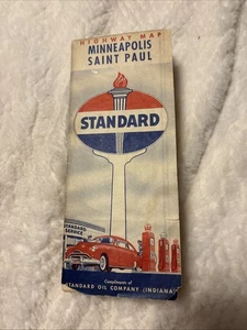 Vintage Karte von Minneapolis/St. Paul Standard Oil - Bild 1 von 2