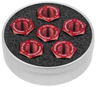Driven Racing DSN6-RD fits Ducati™ 6 Bolt Sprocket Nuts - Red - Image 1 of 3
