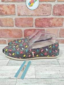 Toms Belmont Forged Iron Tree Lights Print Slip On Flats Womens Size 8.5 NWT - Picture 1 of 9
