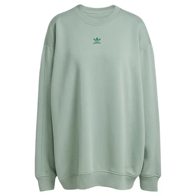 Sudadera Adidas Essentials polar larga de gran tamaño para mujer talla M verde plateado Foto 1 de 4