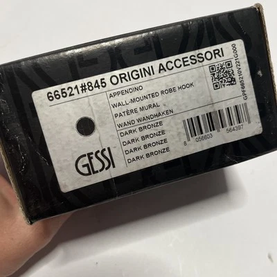 Gancho para bata montado en la pared Gessi 66521#845 accesorios originales bronce oscuro Foto 1 de 4
