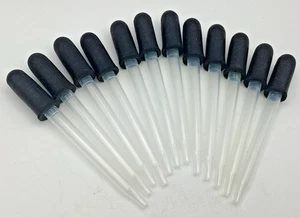 12 goteros de plástico para pipeta medicina 4" punta recta ciencia educación en el hogar - Imagen 1 de 3