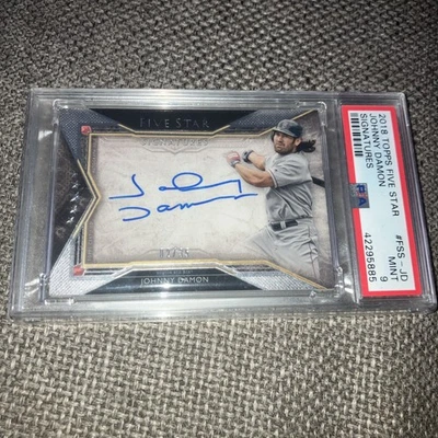 PSA 9 2018 Topps Five Star Johnny Damon firmas en tarjeta numerada automática/35 SP Foto 1 de 4