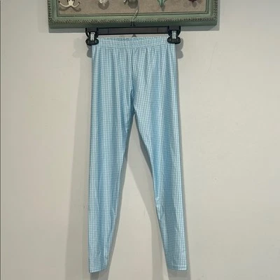Terez Azul Claro Blanco Guinga Niños Largo Completo Elástico Leggings Pantalones 10/12 Foto 1 de 4