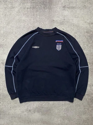 Umbro England Vintage Men’s Blue Soccer Sweatshirt Size L - Image 1 of 4