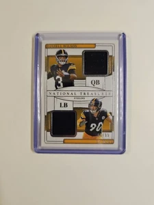 Russel Wilson T.J. Watt 2024 Panini National Treasures Dual Patch 95/99 - Picture 1 of 2