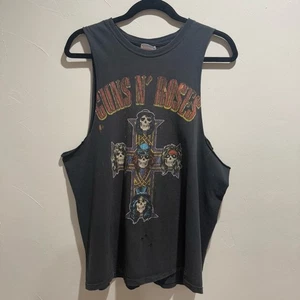Guns N Roses Shirt Size Large Cross Vintage Y2K Distressed - Picture 1 of 14