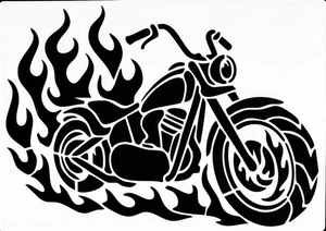 Schablonen Airbrush Basteln Schablone Malen Tupfen Motorrad 3721 - Bild 1 von 1