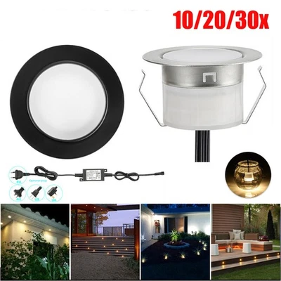 10-30Pack Low Voltage Recessed LED Deck Light Outdoor Step Stair Waterproof Lamp - Image 1 of 4
