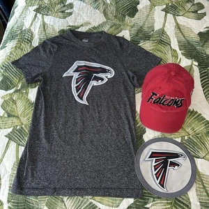 Lot 3 ATLANTA FALCONS FOOTBALL Shirt Hat Cap Snapback Large Patch 47 Brand - Picture 1 of 8