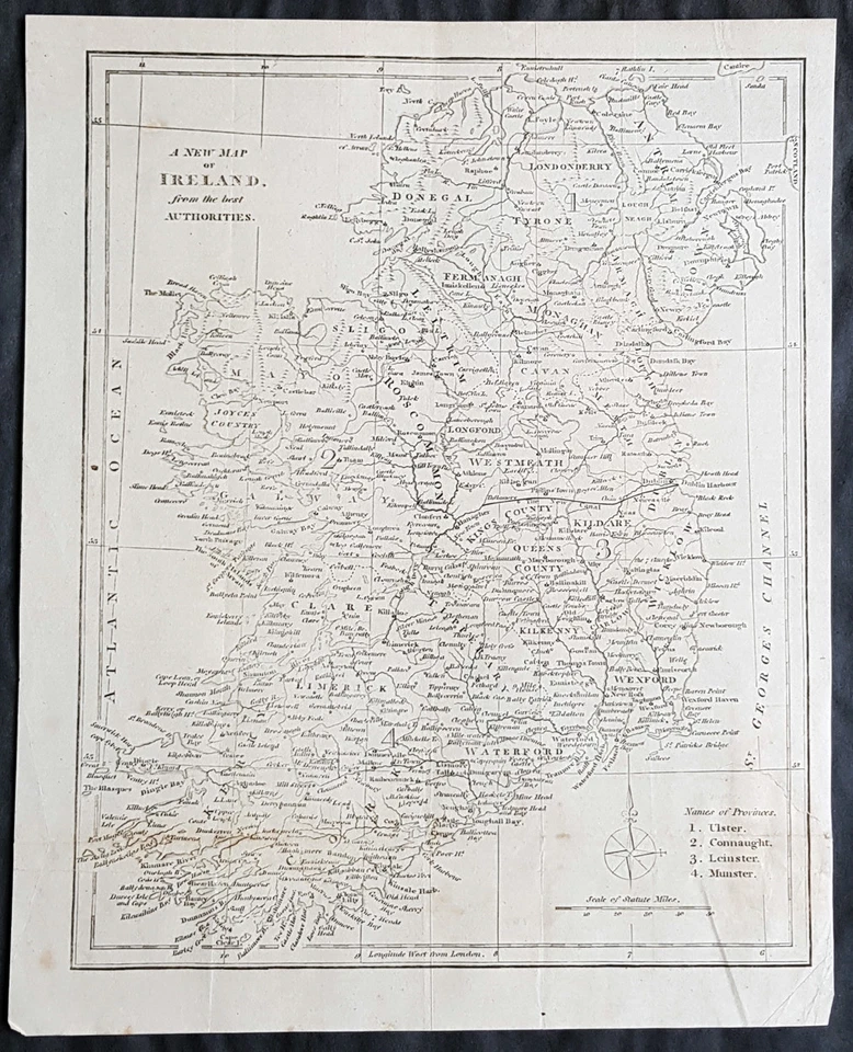 1798 Aaron Arrowsmith Antique Map of Ireland - Image 1 of 1