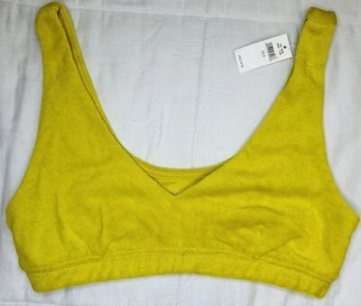 OFFLINE By AERIE Yellow Terry Recharge Least Support Bralette SZ SMALL NWT - Image 1 of 4