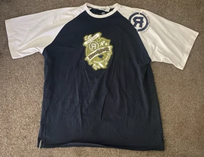 Camiseta De Colección Rocawear 4XL Para Hombre Blanca Azul Hip Hop Años 90 Círculo de Ganadores Foto 1 de 4