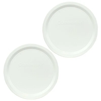 Corningware F-16-PC French White Plastic Replacement Lid for 16oz Dish (2-pack)