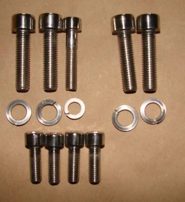 Juego de abrazaderas de árbol triple Maico 1980 1981 1982 250 400 440 490 de acero inoxidable Foto 1 de 3