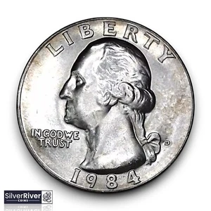 Cuarto Washington 1984-D (*estado BU/GEM*) - tonificado - Imagen 1 de 2