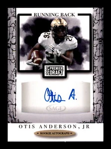 2021 SAGE Premier Draft #A143 Otis Anderson Jr. Autographs Black - Picture 1 of 2
