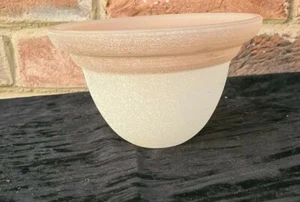 Glass lamp shade replacement Light lamp fittings white Brown frosted Vintage - Picture 1 of 4