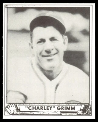 1986 1940 Play Ball Reprint Charlie Grimm Pittsburgh Pirates #228 - Image 1 of 2