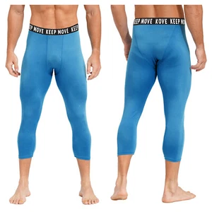 Herren Sport 3/4 Kompression Baselayer Tight Hose Laufen Jogginghose - Bild 1 von 52