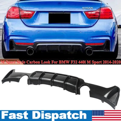 For BMW F32 F33 F36 435i M Performance 2014-2020 Rear Diffuser Lip Carbon Look - Image 1 of 4