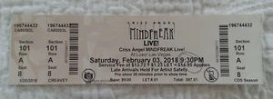 Criss Angel used magic show ticket Feb. 3, 2018, Mindfreak Live! Luxor Las Vegas - Picture 1 of 2
