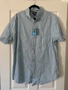 Men’s Big & Tall Croft & Barrow Short Sleeve Button Up Collared Shirt - L - Picture 1 of 6