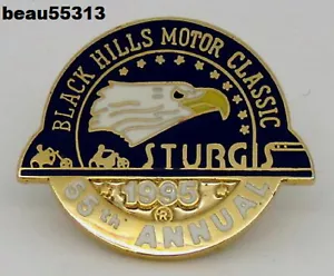 ⭐"VERY RARE" STURGIS CHAMBER SOUTH DAKOTA 55th ANNUAL 1995 HARLEY RALLY VEST PIN - Picture 1 of 1