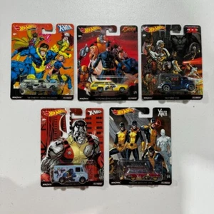 Hot Wheels Pop Culture X-Men COMPLETE SET 5 of 5 Real Riders - Picture 1 of 7
