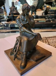 Feine Bronzeskulptur eines Schmiedes -sehr selten- - Bild 1 von 6