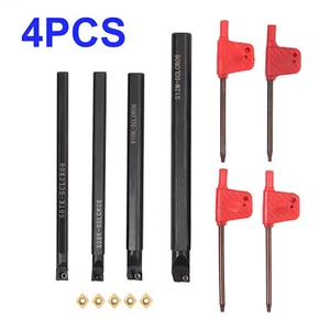 4X S07K/S08K/S10K/S12M-SCLCR06 CNC Lathe Boring Bar Turning Tool Holder With T8 - Picture 1 of 10